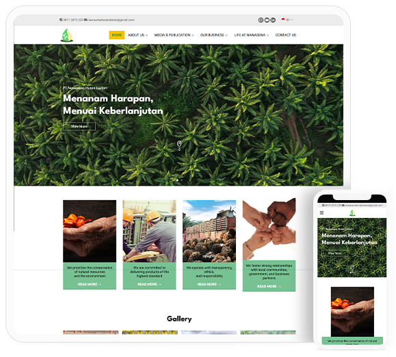 Palm oil and industrial forest products website